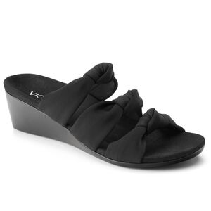 Vionic Rizzo Wedge Sandal Black Women's 9